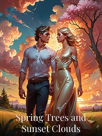 Spring Trees and Sunset Clouds